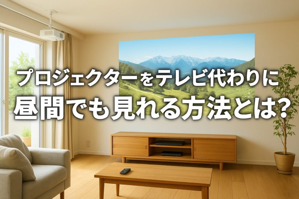 プロジェクターをテレビ代わりに 昼間でも見れる方法とは？