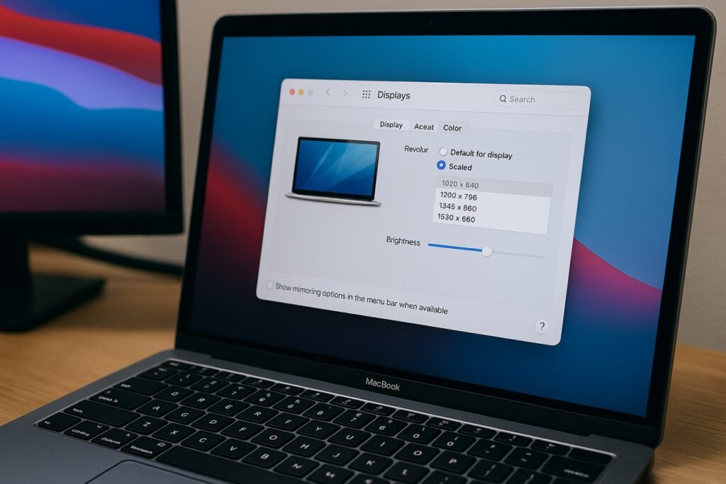 Macの外部ディスプレイ解像度設定