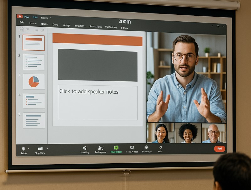 Zoomで発表者ツールが見えてしまうのは
