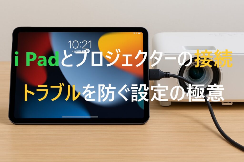 i Padとプロジェクターの接続トラブルを防ぐ設定の極意