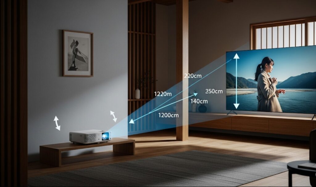 スクリーンサイズとプロジェクターの関係