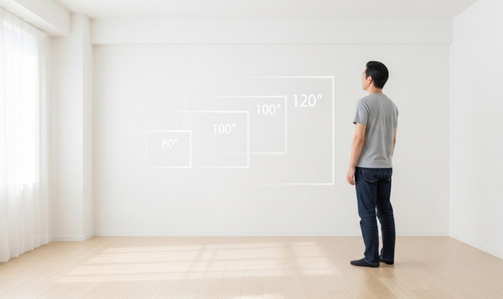 スクリーンサイズ一覧で大きさを確認