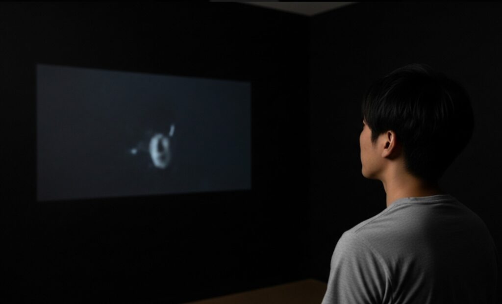 黒い壁に投影すると映像が暗くなる理由
