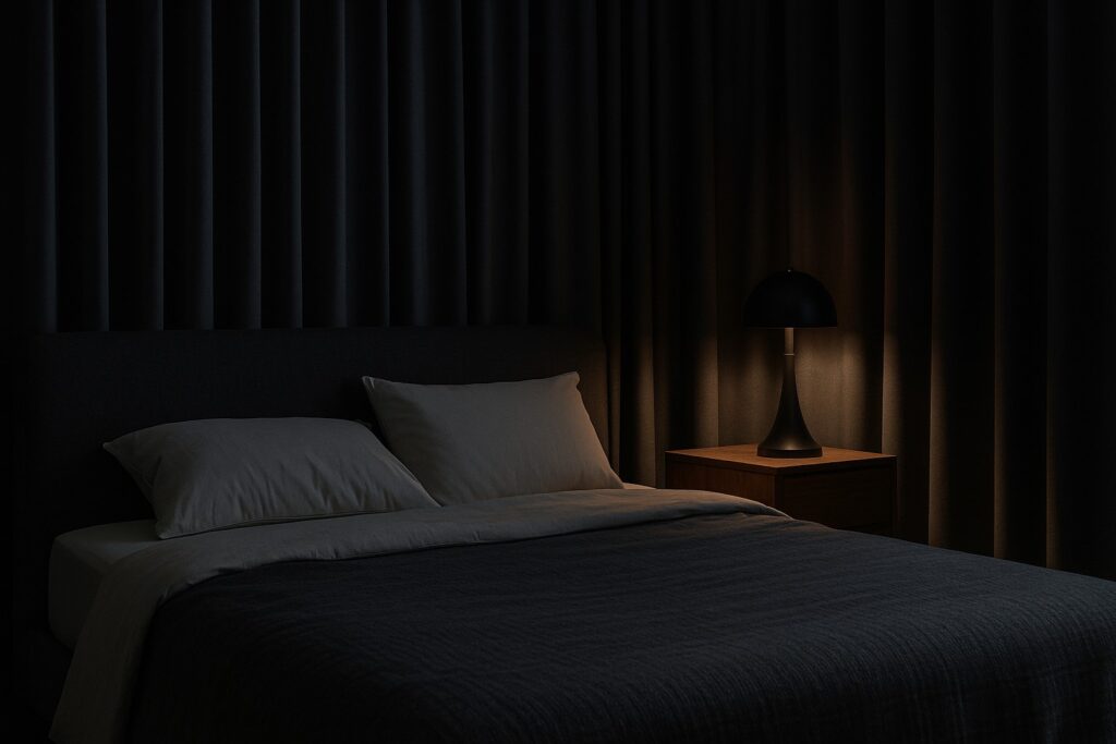 睡眠の質や光のもれ対策には完全遮光カーテン