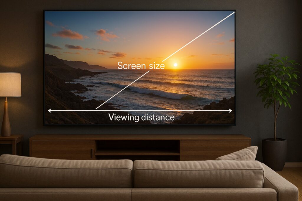 快適な視聴距離と画面サイズの黄金比率