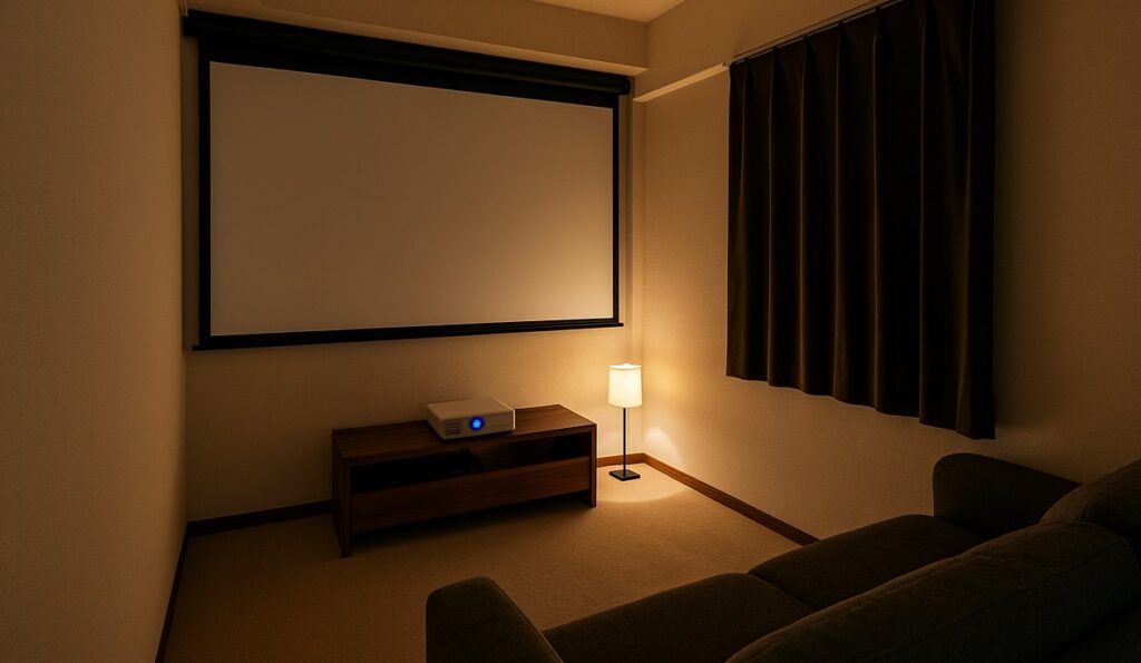 狭い部屋におけるプロジェクターの距離問題