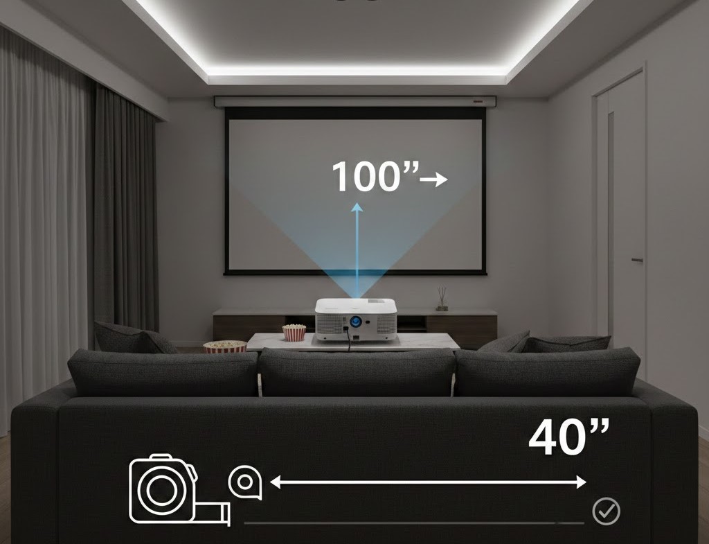 プロジェクターとスクリーンの距離