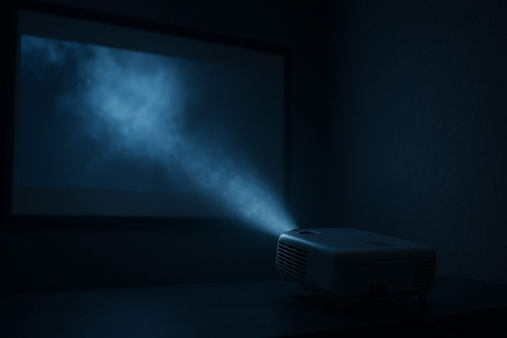 プロジェクターの黒浮きと迷光の影響