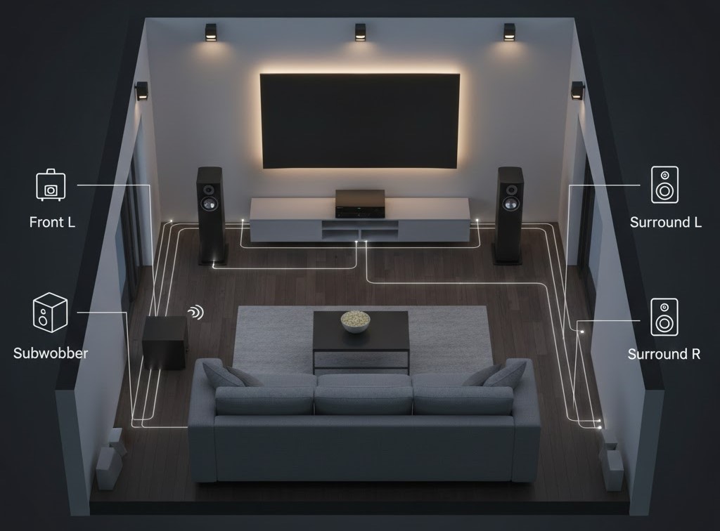 臨場感を高めるスピーカーの配置