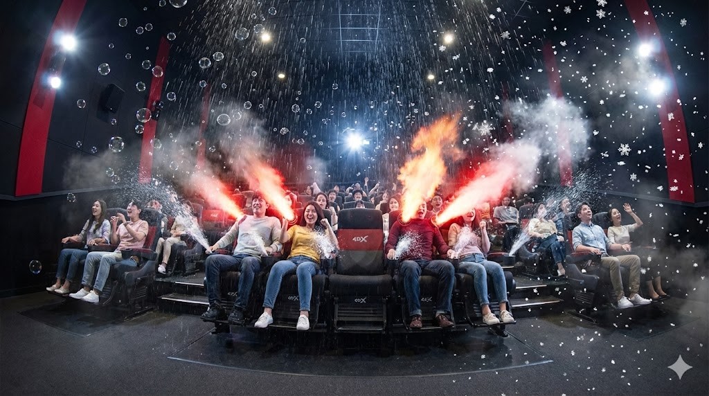 4DXは水や熱風など演出の種類が圧倒的