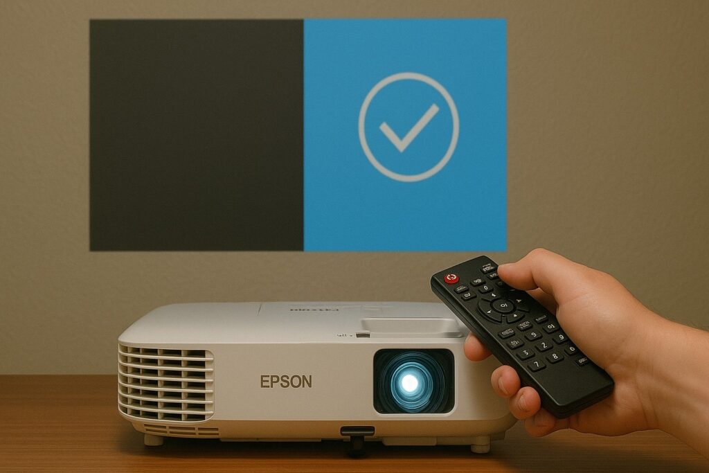 エプソンのプロジェクター画面が切れる時の解決策