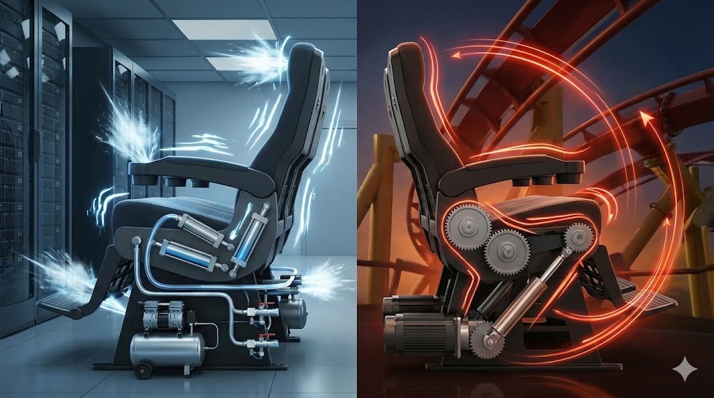 駆動方式の違いによる座席の動きの質の差