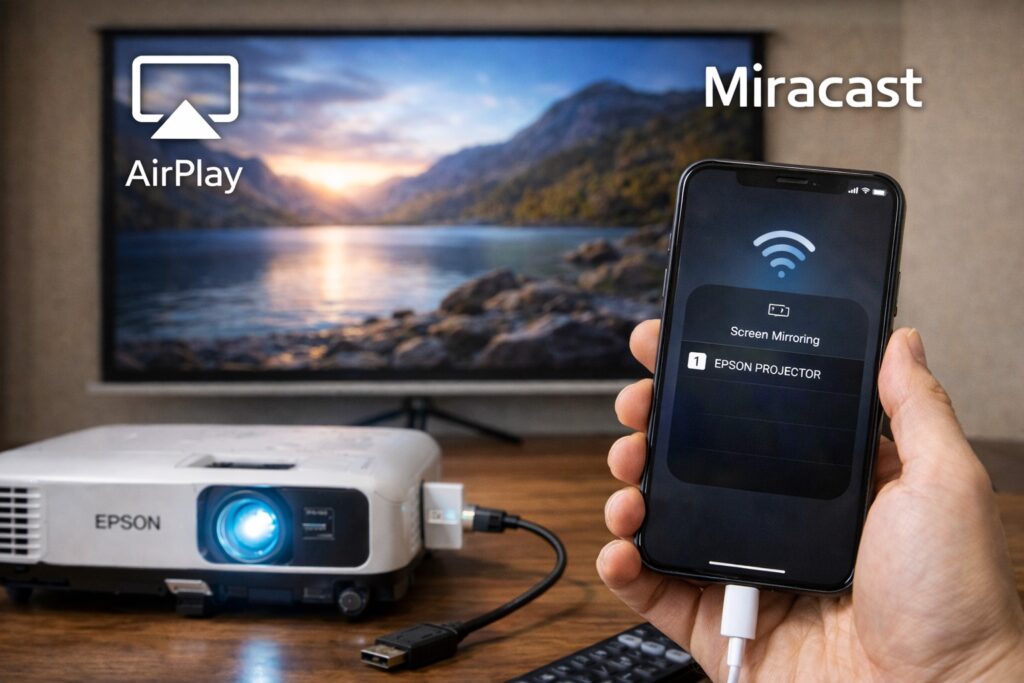 AirPlayやMiracastによるワイヤレス投影