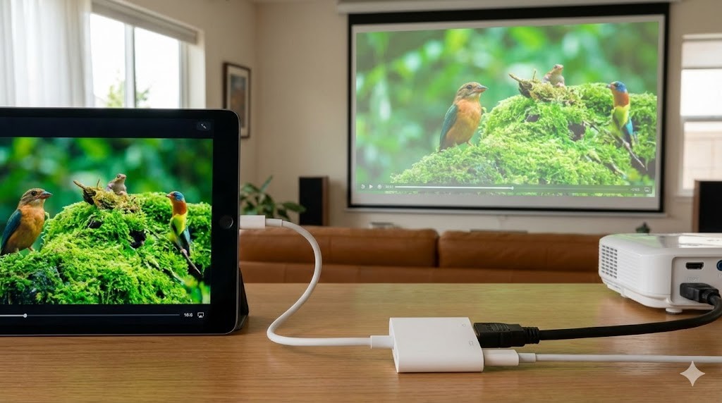 Apple純正アダプタを用いた接続