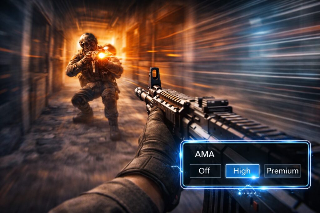 「AMAのオーバードライブで応答速度を高速化