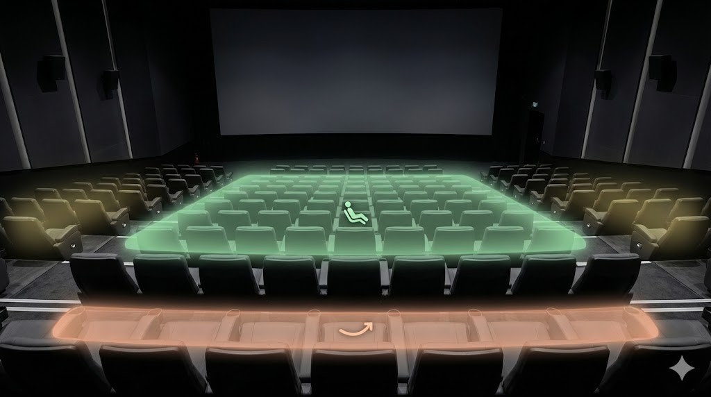 疲れにくい座席の選び方と推奨の鑑賞エリア