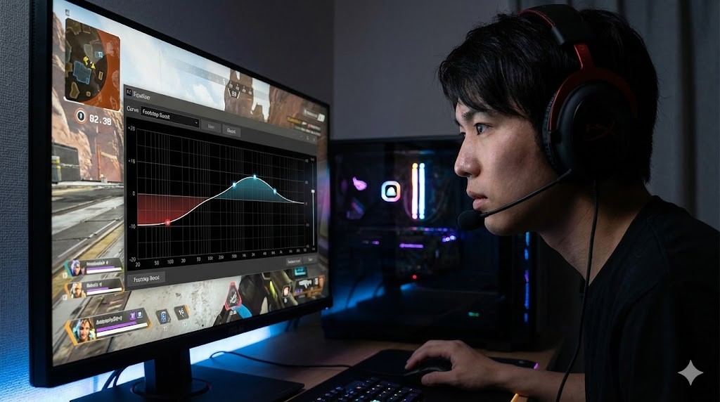 SFPSで敵の足音を鮮明にするゲーミング向け設定