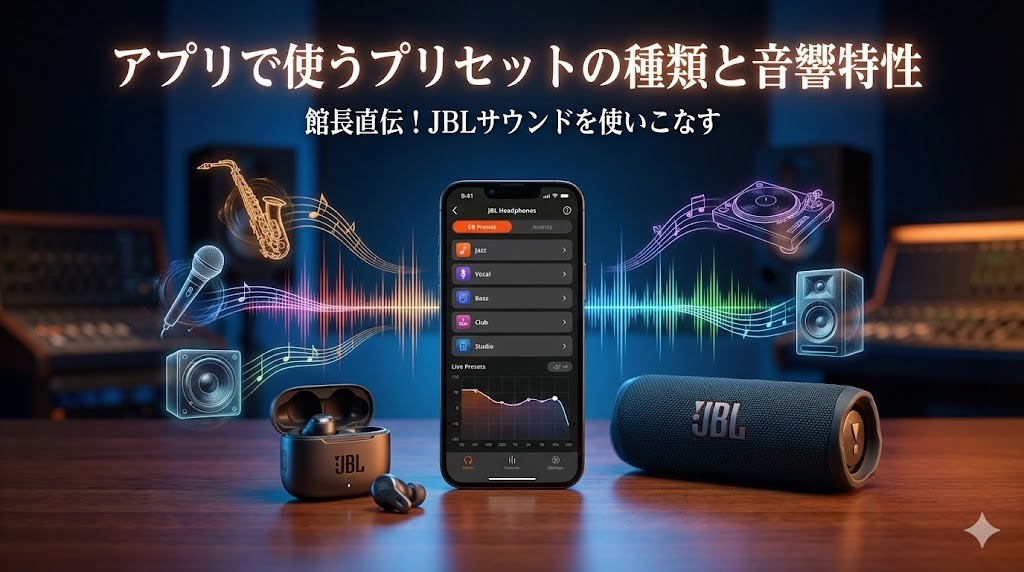 アプリで使うプリセットの種類と音響特性