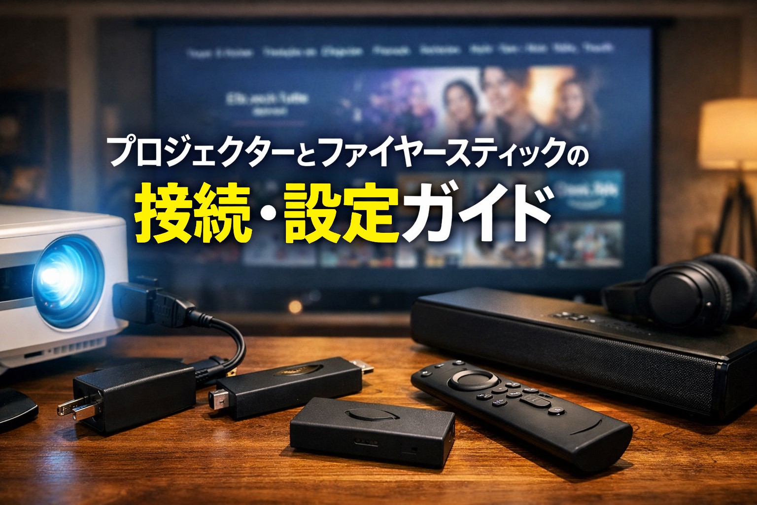 プロジェクターとファイヤースティックの接続・設定ガイド