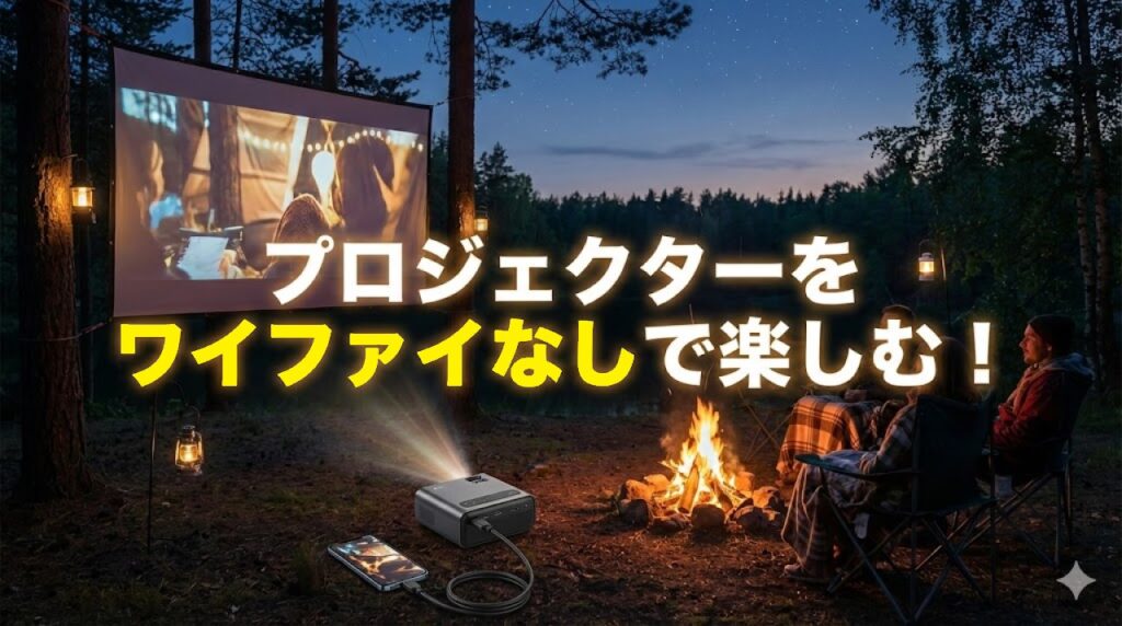 プロジェクターをワイファイなしで楽しむ！
