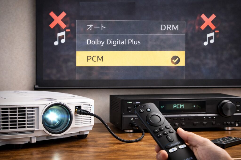 音が出ない時はPCMが切り札