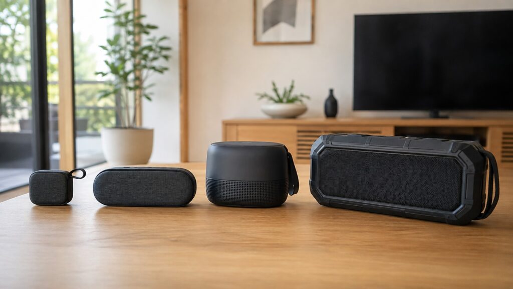 Ankerスピーカーおすすめ比較をイメージした小型から大型までのポータブルスピーカー